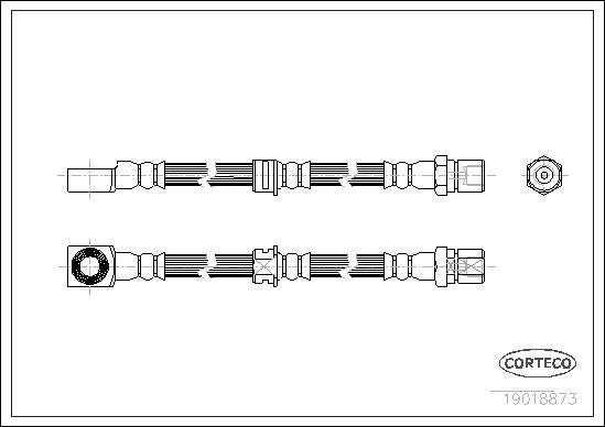 Corteco 19018873 - Furtun frana aaoparts.ro