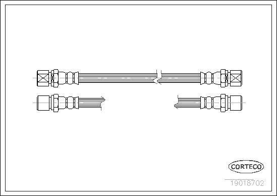 Corteco 19018702 - Furtun frana aaoparts.ro
