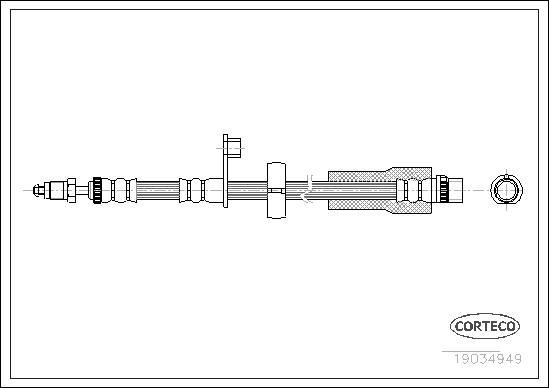 Corteco 19034949 - Furtun frana aaoparts.ro