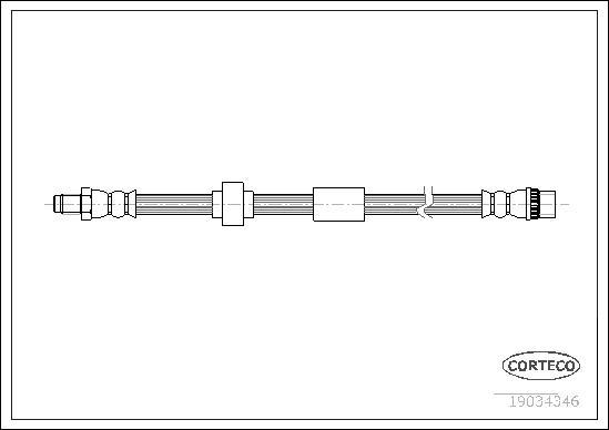 Corteco 19034346 - Furtun frana aaoparts.ro