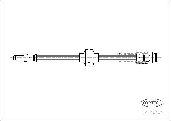 Corteco 19034343 - Furtun frana aaoparts.ro