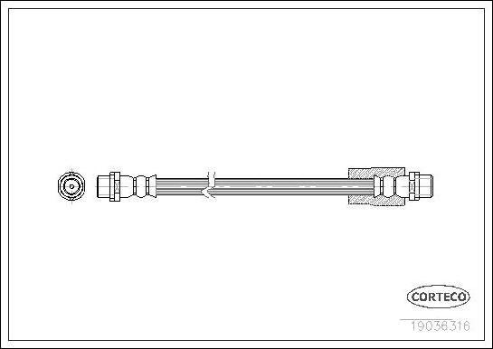 Corteco 19036316 - Furtun frana aaoparts.ro