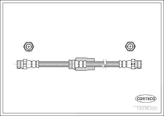 Corteco 19036320 - Furtun frana aaoparts.ro