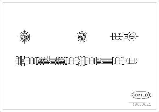 Corteco 19033021 - Furtun frana aaoparts.ro