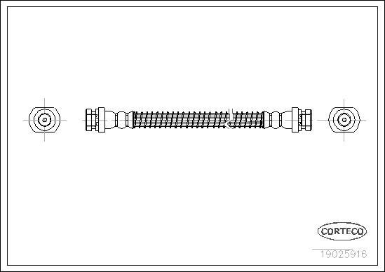 Corteco 19025916 - Furtun frana aaoparts.ro