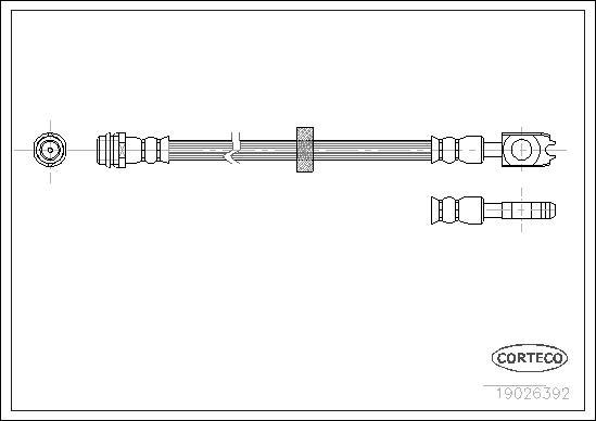 Corteco 19026392 - Furtun frana aaoparts.ro