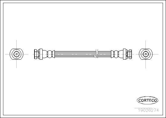 Corteco 19026274 - Furtun frana aaoparts.ro