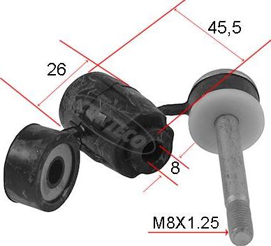 Corteco 80004684 - Brat / bieleta suspensie, stabilizator aaoparts.ro