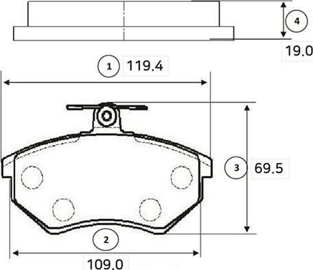 CTR GK1240 - Set placute frana,frana disc aaoparts.ro
