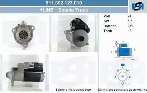 PSH 911.502.123.010 - Starter aaoparts.ro