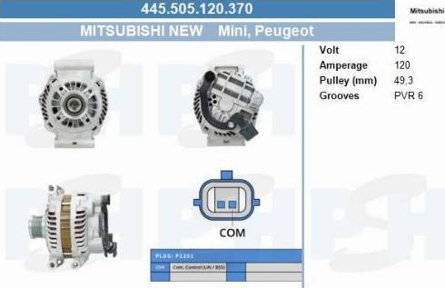 PSH 445.505.120.370 - Generator / Alternator aaoparts.ro