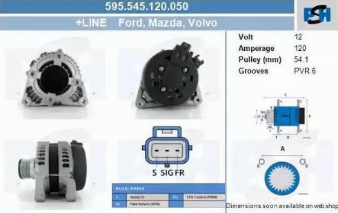 PSH 595.545.120.050 - Generator / Alternator aaoparts.ro