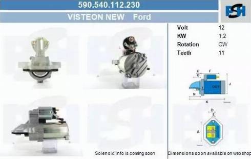 PSH 590.540.112.230 - Starter aaoparts.ro