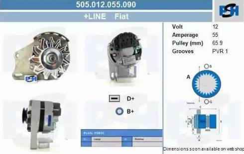 PSH 505.012.055.090 - Generator / Alternator aaoparts.ro