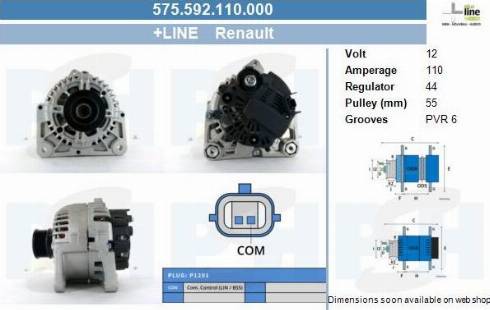 PSH 575.592.110.000 - Generator / Alternator aaoparts.ro