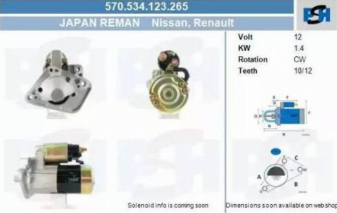 PSH 570.534.123.265 - Starter aaoparts.ro