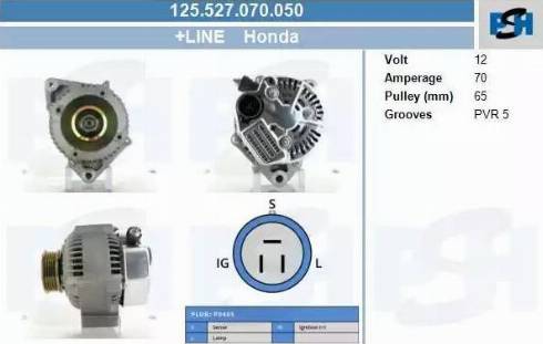 PSH 125.527.070.050 - Generator / Alternator aaoparts.ro