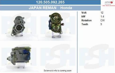 PSH 120.505.092.265 - Starter aaoparts.ro