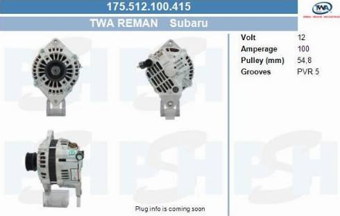PSH 175.512.100.415 - Generator / Alternator aaoparts.ro