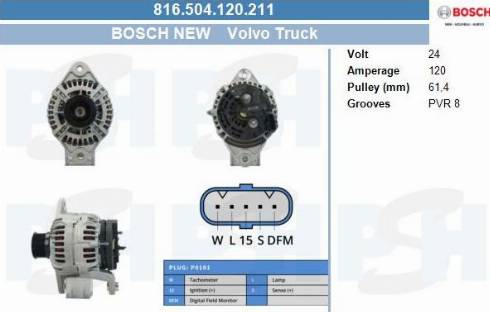 PSH 816.504.120.211 - Generator / Alternator aaoparts.ro