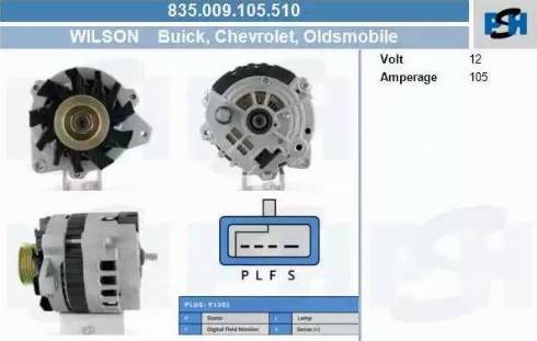 PSH 835.009.105.510 - Generator / Alternator aaoparts.ro