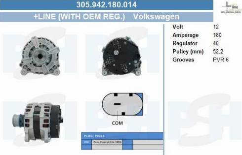 PSH 305.942.180.014 - Generator / Alternator aaoparts.ro