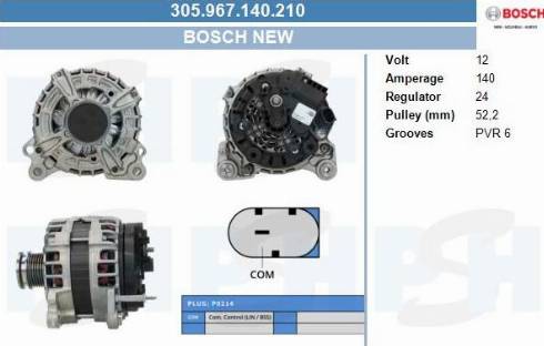 PSH 305.967.140.210 - Generator / Alternator aaoparts.ro