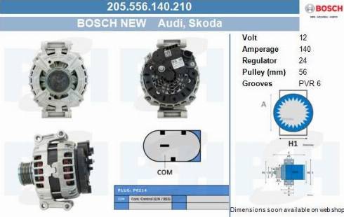 PSH 205.556.140.210 - Generator / Alternator aaoparts.ro