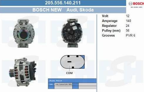 PSH 205.556.140.211 - Generator / Alternator aaoparts.ro