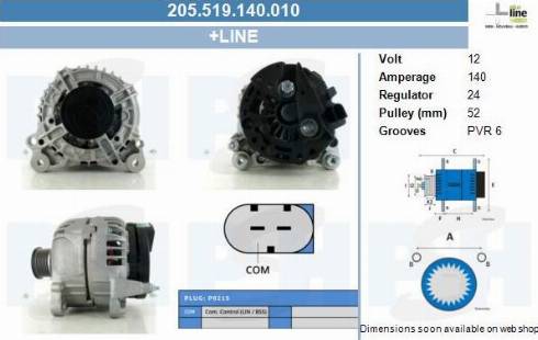 PSH 205.519.140.010 - Generator / Alternator aaoparts.ro