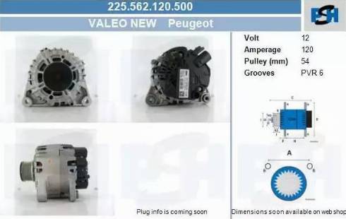 PSH 225.562.120.500 - Generator / Alternator aaoparts.ro