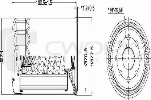 Cworks B110G0085 - Filtru ulei aaoparts.ro