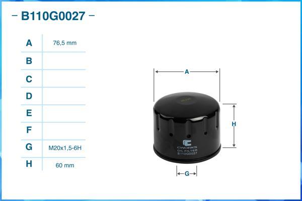 Cworks B110G0027 - Filtru ulei aaoparts.ro
