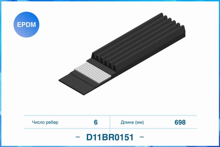 Cworks D11BR0151 - Curea transmisie cu caneluri aaoparts.ro