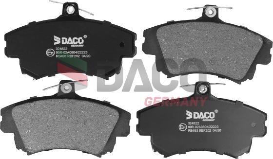 DACO Germany 324822 - Set placute frana,frana disc aaoparts.ro