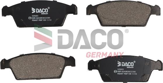 DACO Germany 325001 - Set placute frana,frana disc aaoparts.ro