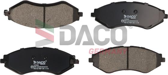 DACO Germany 325008 - Set placute frana,frana disc aaoparts.ro