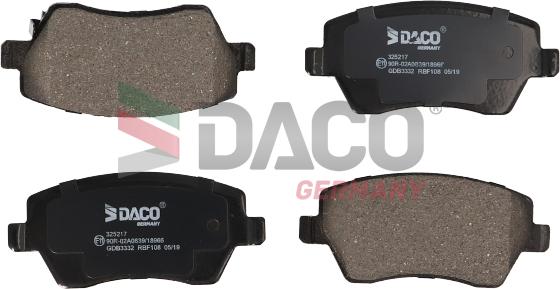 DACO Germany 325217 - Set placute frana,frana disc aaoparts.ro