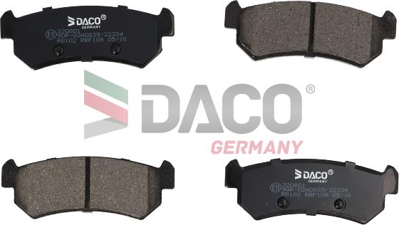 DACO Germany 320801 - Set placute frana,frana disc aaoparts.ro
