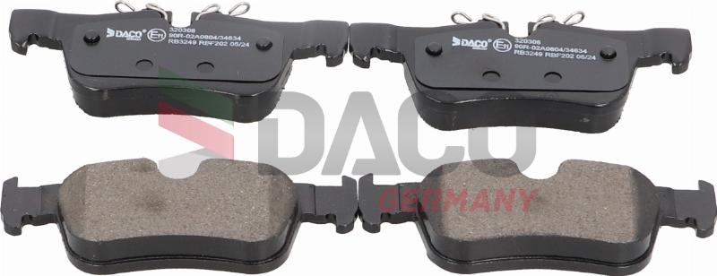 DACO Germany 320308 - Set placute frana,frana disc aaoparts.ro