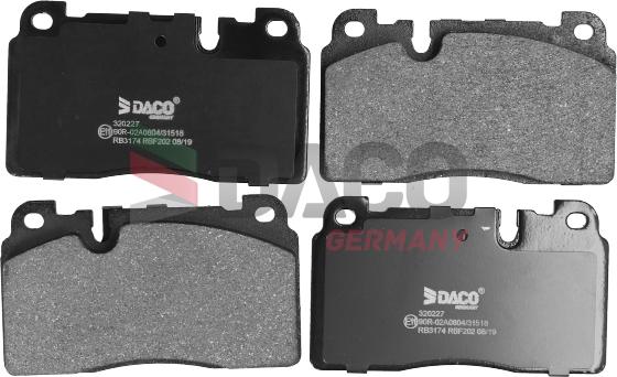 DACO Germany 320227 - Set placute frana,frana disc aaoparts.ro