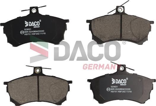 DACO Germany 323021 - Set placute frana,frana disc aaoparts.ro