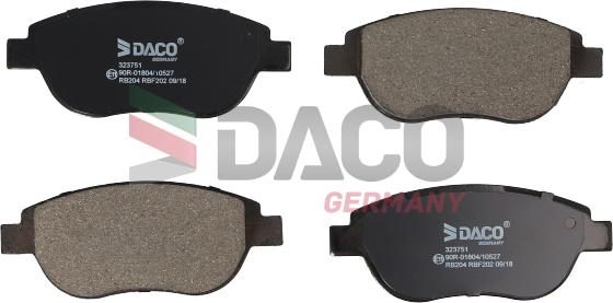 DACO Germany 323751 - Set placute frana,frana disc aaoparts.ro