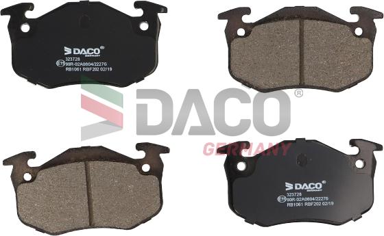DACO Germany 323728 - Set placute frana,frana disc aaoparts.ro