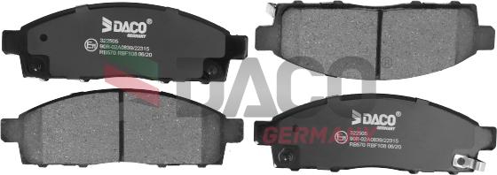 DACO Germany 322505 - Set placute frana,frana disc aaoparts.ro