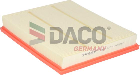 DACO Germany DFA2700 - Filtru aer aaoparts.ro