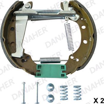 Danaher 110.10127A - Set saboti frana aaoparts.ro