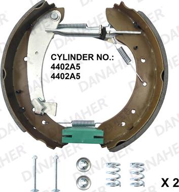 Danaher 210.00.10546 - Set saboti frana aaoparts.ro