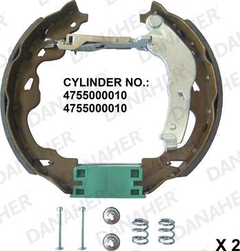 Danaher 210.00.10154B - Set saboti frana aaoparts.ro