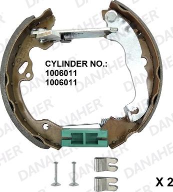 Danaher 210.00.10125 - Set saboti frana aaoparts.ro